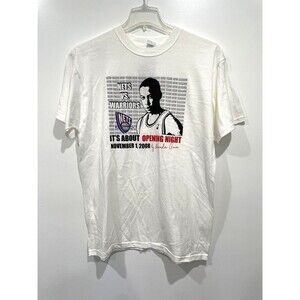 Nets Vs. Warriors Basketball‎ Commemorative Opening Night T shirt 2008 Anvil Lg